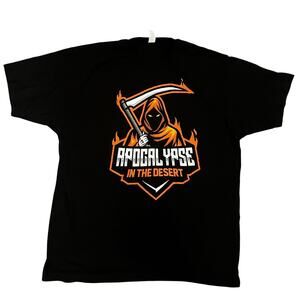 Apocalypse in the Desert Festival Grim Reaper T-Shirt XL Black Metal Concert Tee
